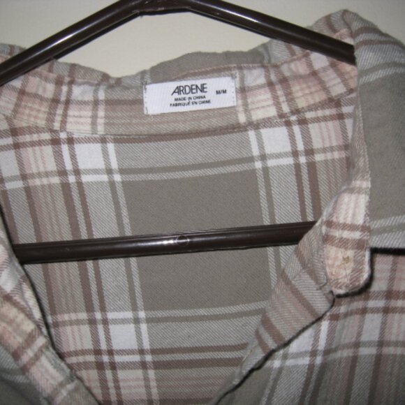 Ardene 100% Cotton Plaid Flannel Shirt M - Picture 7 of 14